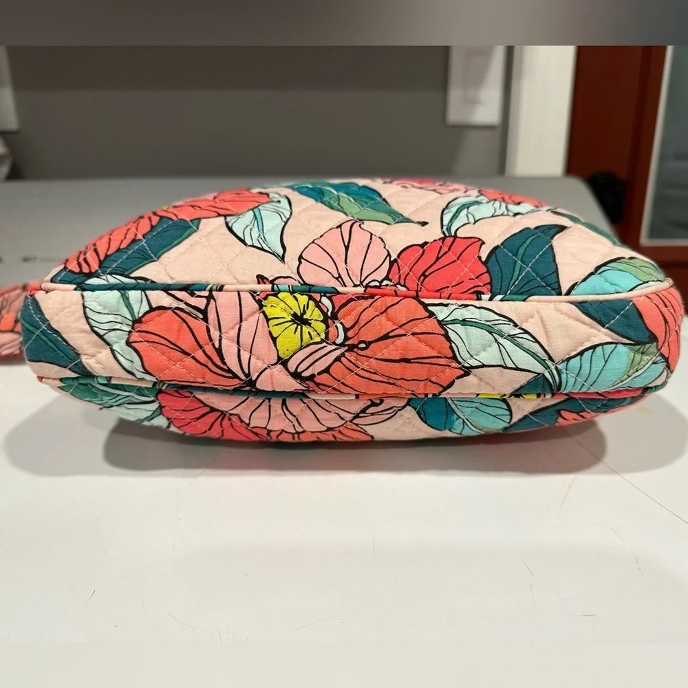 Vera Bradley Vintage Floral Triple Zip Crossbody Bag
